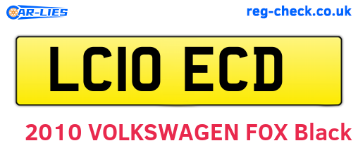 LC10ECD are the vehicle registration plates.