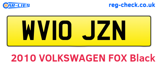 WV10JZN are the vehicle registration plates.