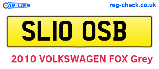 SL10OSB are the vehicle registration plates.