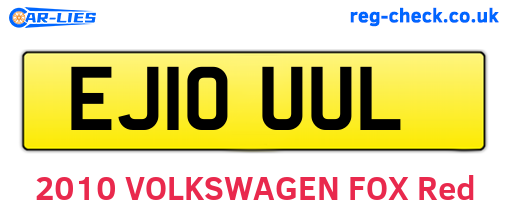 EJ10UUL are the vehicle registration plates.