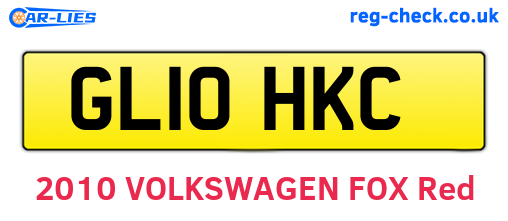 GL10HKC are the vehicle registration plates.