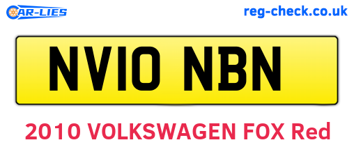 NV10NBN are the vehicle registration plates.