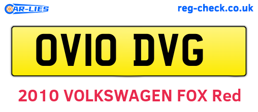 OV10DVG are the vehicle registration plates.