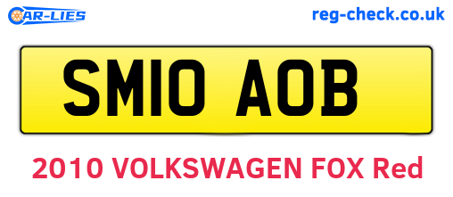 SM10AOB are the vehicle registration plates.