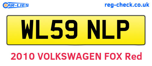 WL59NLP are the vehicle registration plates.