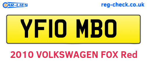 YF10MBO are the vehicle registration plates.