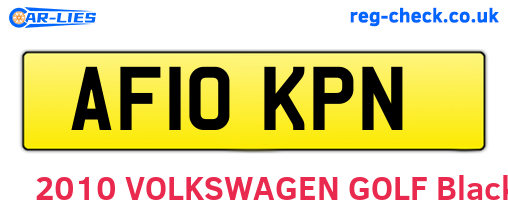 AF10KPN are the vehicle registration plates.