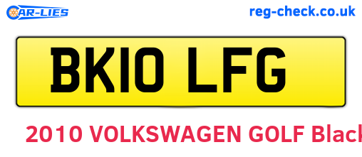 BK10LFG are the vehicle registration plates.