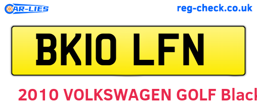 BK10LFN are the vehicle registration plates.