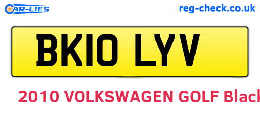 BK10LYV are the vehicle registration plates.