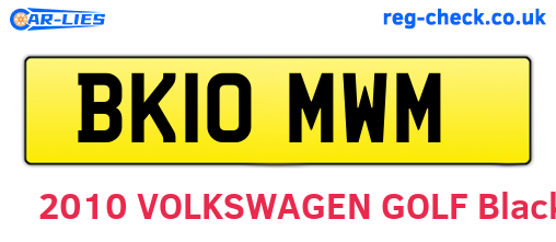 BK10MWM are the vehicle registration plates.