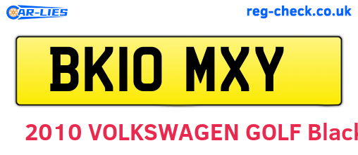 BK10MXY are the vehicle registration plates.