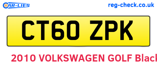 CT60ZPK are the vehicle registration plates.