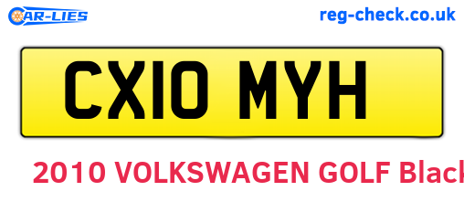 CX10MYH are the vehicle registration plates.