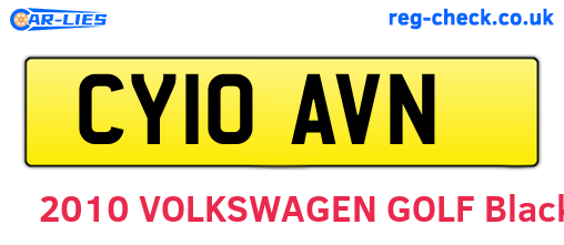 CY10AVN are the vehicle registration plates.