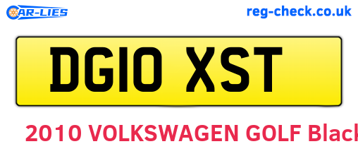 DG10XST are the vehicle registration plates.