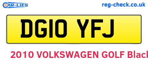 DG10YFJ are the vehicle registration plates.