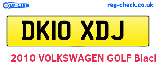 DK10XDJ are the vehicle registration plates.