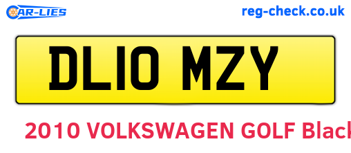 DL10MZY are the vehicle registration plates.