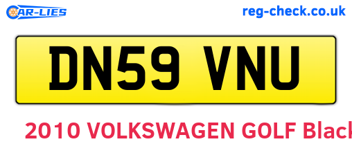 DN59VNU are the vehicle registration plates.