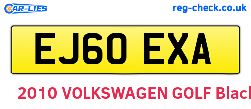 EJ60EXA are the vehicle registration plates.