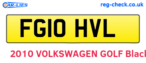 FG10HVL are the vehicle registration plates.