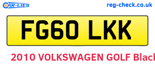 FG60LKK are the vehicle registration plates.