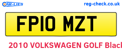 FP10MZT are the vehicle registration plates.