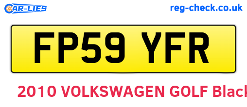FP59YFR are the vehicle registration plates.