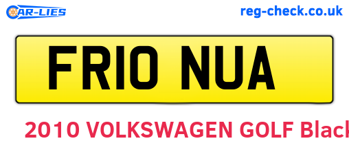 FR10NUA are the vehicle registration plates.