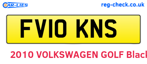 FV10KNS are the vehicle registration plates.