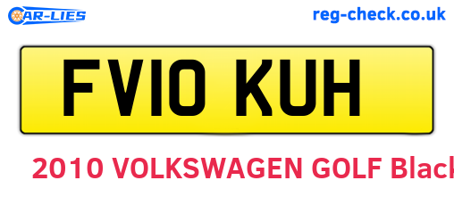 FV10KUH are the vehicle registration plates.