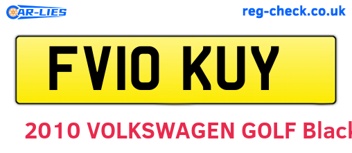FV10KUY are the vehicle registration plates.