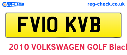 FV10KVB are the vehicle registration plates.