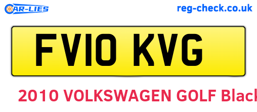 FV10KVG are the vehicle registration plates.