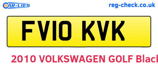 FV10KVK are the vehicle registration plates.