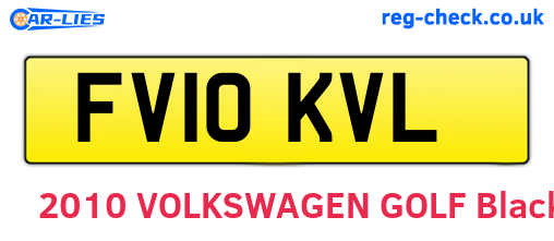 FV10KVL are the vehicle registration plates.