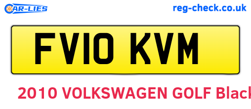 FV10KVM are the vehicle registration plates.