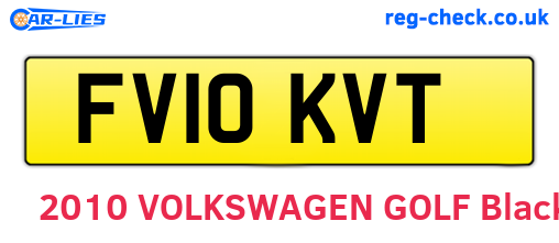FV10KVT are the vehicle registration plates.