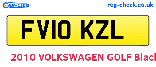 FV10KZL are the vehicle registration plates.