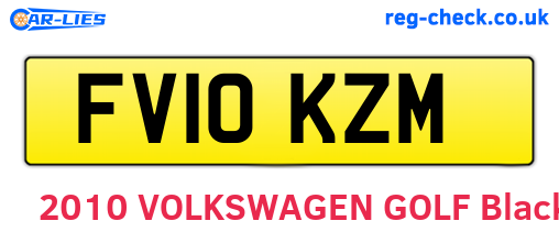 FV10KZM are the vehicle registration plates.