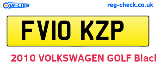 FV10KZP are the vehicle registration plates.