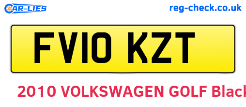 FV10KZT are the vehicle registration plates.