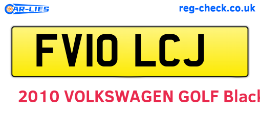 FV10LCJ are the vehicle registration plates.