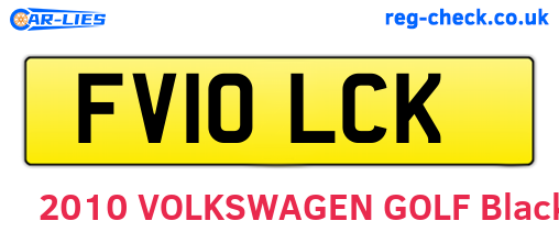 FV10LCK are the vehicle registration plates.