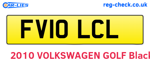 FV10LCL are the vehicle registration plates.