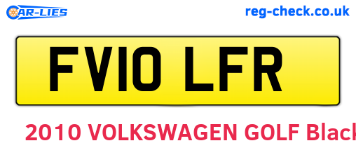 FV10LFR are the vehicle registration plates.