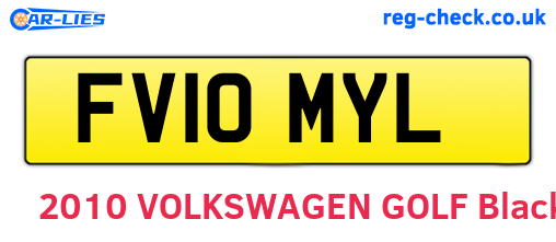 FV10MYL are the vehicle registration plates.