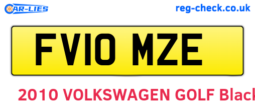 FV10MZE are the vehicle registration plates.