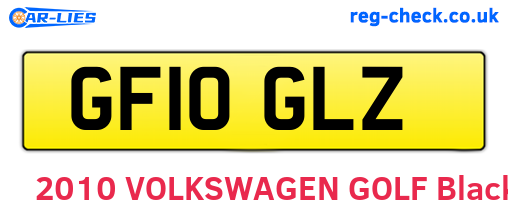 GF10GLZ are the vehicle registration plates.